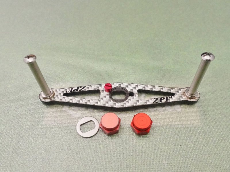 Photo1: ZPI Daiwa Carbon Handle 80mm [5612] (1)