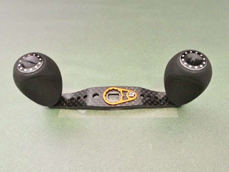 Photo1: Abu Garcia Original Carbon Handle 90mm [5734] (1)